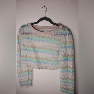 Multi Color Crochet Long sleeve